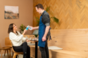Cafe woman paying Card Payment Waiter PTP DSC00030
