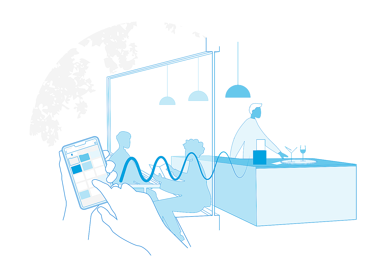 Orderbird grph funkbonieren illustration ohne maske