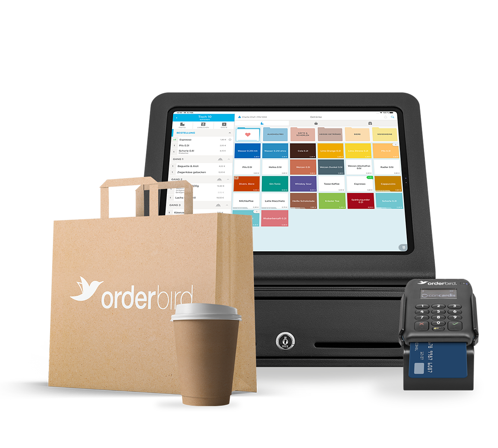 Orderbird gra pro POS takeaway bags