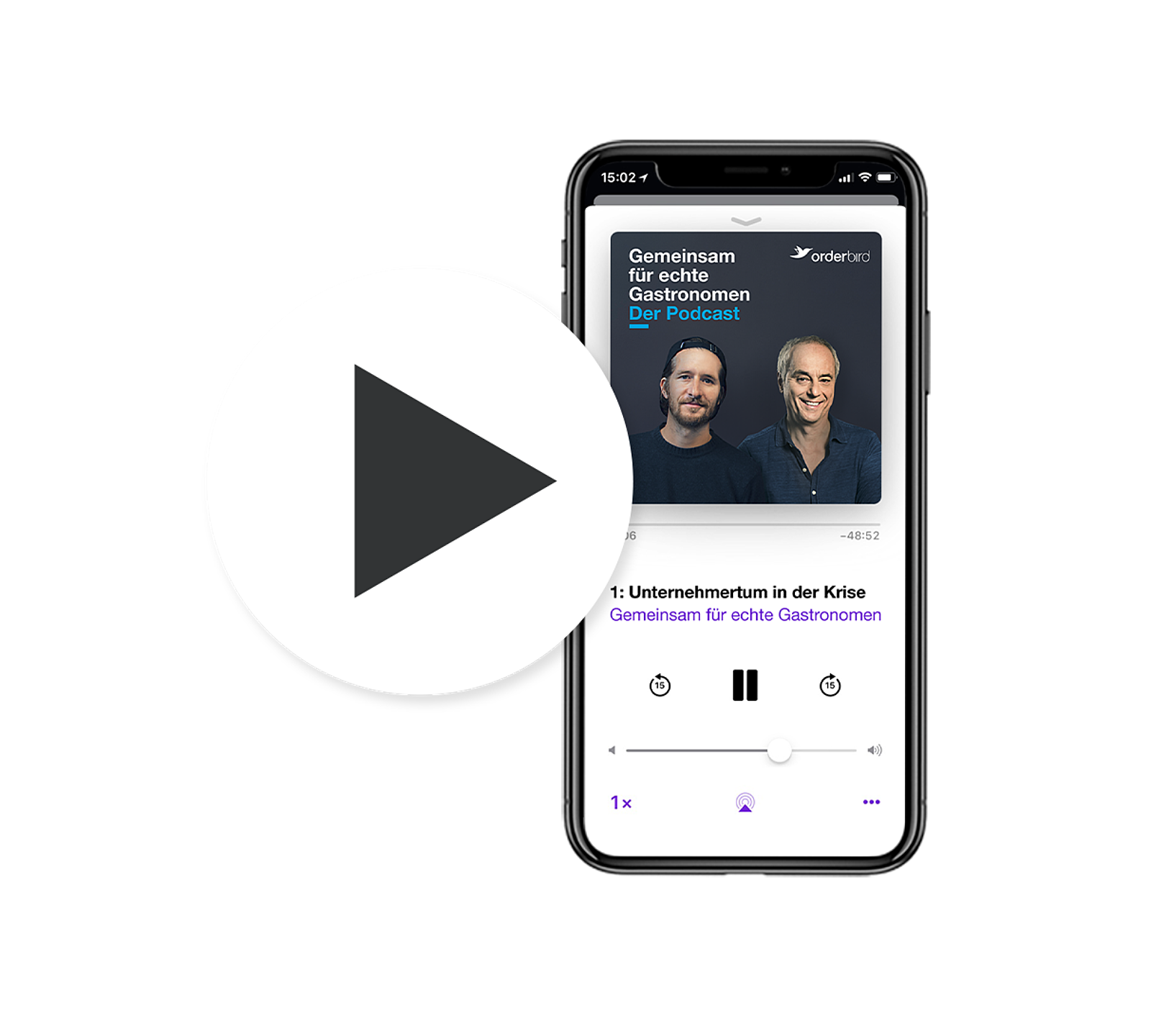 Orderbird grph apple podcasts iphone header