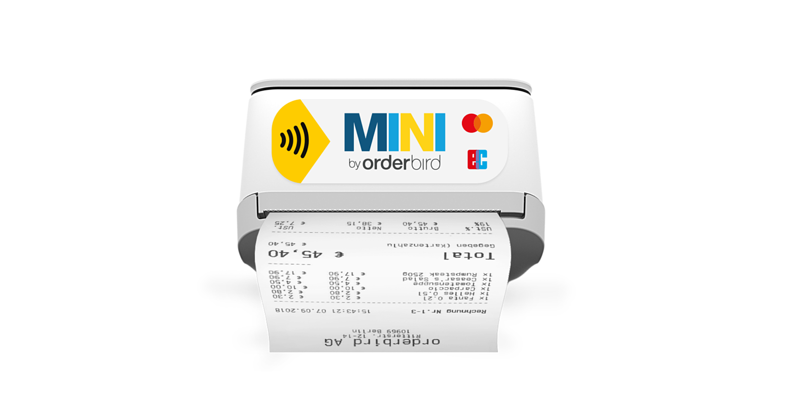 Unbranded mini by orderbird integrated printer