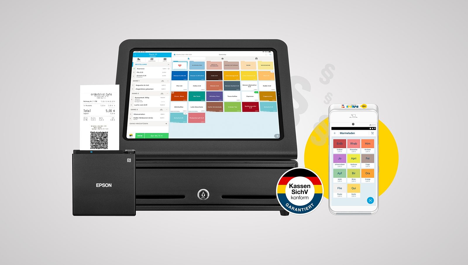 Orderbird grph PRO MINI kassensichv paragraphen DE