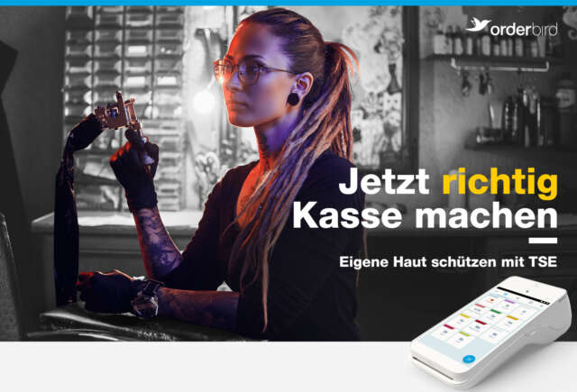 Orderbird Jetzt richtig Kasse machen Tattoo