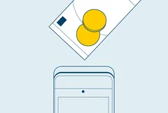 Darstellung von Bargeldannahme mit Kasse orderbird MINI