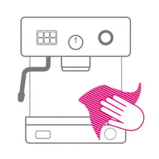 Espressom-Maschine reinigen für die Espresso-Extraktion