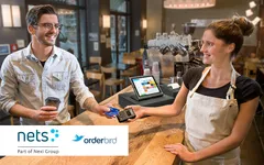 Kartenzahlung in Gastronomie mit Logos von Nets und orderbird