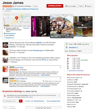 Yelp Profil Jesse James