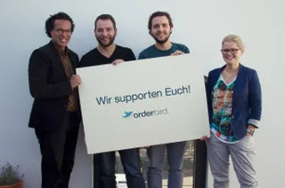 Das Support-Team von orderbird. Von links: Delvin, Tony, Adrian und Uli. Kundenzufriedenheit steht bei orderbird an erster Stelle.