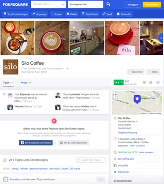 Foursquare Profil Silo Coffee