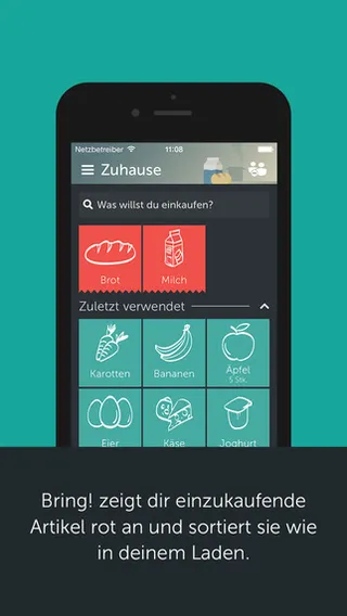 Screenshot der Gastronomie App Bring