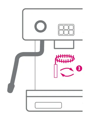 Anleitung zur Reinigung von Espressomaschinen Schritt 3
