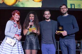 Preisverleihung auf der Berlin Food Week: Philipp Niegisch und Boris König von Woop Woop Icecream