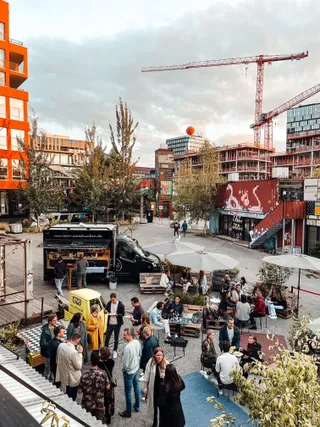 Foodtruck mit hohem Kundenandrang