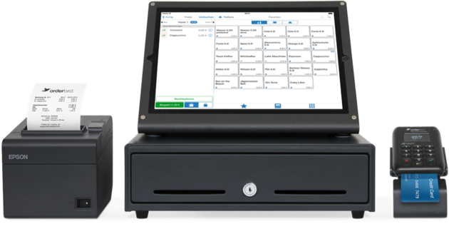 orderbird iPad POS, Bondrucker, Kassenschublade und Kartenleser orderbird iPad POS, Bondrucker, Kassenschublade und Kartenleser